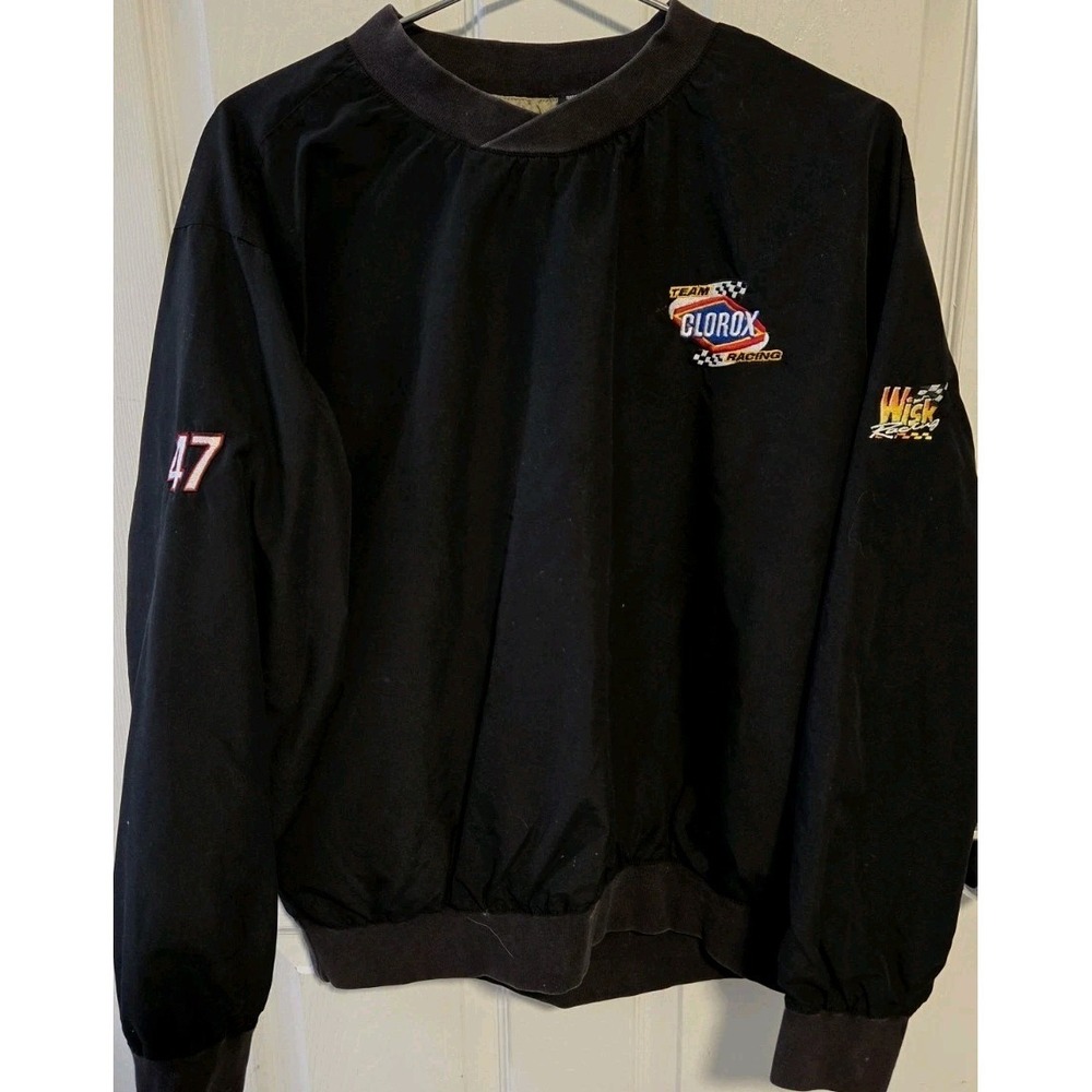 Team Clorox Wisk Racing Pullover Jacket Mens Medium #47 Robert Pressley NASCAR‎